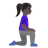 Woman Kneeling Facing Right: Dark Skin Tone