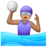 Woman Playing Water Polo: Medium Skin Tone Emoji 🤽🏽‍♀️ image - Samsung style