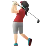 Woman Golfing: Light Skin Tone Emoji 🏌🏻‍♀️ image - Apple style