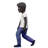 Person Walking: Dark Skin Tone