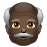Old Man: Dark Skin Tone Emoji 👴🏿 image - WhatsApp style