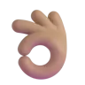Ok Hand: Medium Skin Tone Emoji 👌🏽 image - Microsoft 3D Fluent style