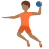 Person Playing Handball: Medium-Dark Skin Tone Emoji 🤾🏾 image - Twitter / X (Twemoji) style
