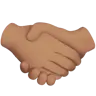 Handshake: Medium Skin Tone Emoji 🤝🏽 image - Apple style