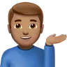 Man Tipping Hand: Medium Skin Tone Emoji 💁🏽‍♂️ image - Apple style