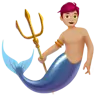 Merman: Medium-Light Skin Tone Emoji 🧜🏼‍♂️ image - Apple style