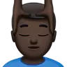 Man Getting Massage: Dark Skin Tone Emoji 💆🏿‍♂️ image - Apple style