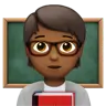 Teacher: Medium-Dark Skin Tone Emoji 🧑🏾‍🏫 image - Apple style