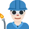 Man Factory Worker: Light Skin Tone Emoji 👨🏻‍🏭 image - Twitter / X (Twemoji) style