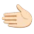 Leftwards Hand: Light Skin Tone