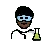 Man Scientist: Dark Skin Tone