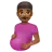 Pregnant Man: Medium-Dark Skin Tone