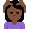 Woman Getting Massage: Dark Skin Tone Emoji 💆🏿‍♀️ image - Twitter / X (Twemoji) style