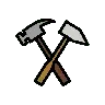 Emoji Martello e Pick ⚒ image - OpenMoji style