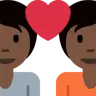 Couple With Heart: Dark Skin Tone Emoji 💑🏿 image - Twitter / X (Twemoji) style