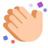 Clapping Hands: Light Skin Tone Emoji 👏🏻 image - Tossface style