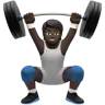 Person Lifting Weights: Dark Skin Tone Emoji 🏋🏿 image - Apple style