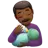 Man Feeding Baby: Medium-Dark Skin Tone