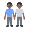 Men Holding Hands: Medium-Dark Skin Tone Emoji 👬🏾 image - Tossface style