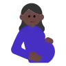 Pregnant Woman: Dark Skin Tone Emoji 🤰🏿 image - Tossface style