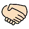 Handshake: Light Skin Tone Emoji 🤝🏻 image - OpenMoji style