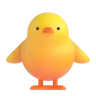 Poussin vu de face Emoji 🐥 image - Microsoft 3D Fluent style