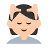 Person Getting Massage: Light Skin Tone Emoji 💆🏻 image - Tossface style