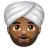 Man Wearing Turban: Medium-Dark Skin Tone