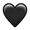 Black Heart Emoji 🖤 image - Telegram style