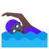 Woman Swimming: Dark Skin Tone Emoji 🏊🏿‍♀️ image - Google Noto Color style