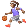 Woman Bouncing Ball: Medium Skin Tone Emoji ⛹🏽‍♀️ image - Samsung style