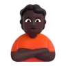 Person Pouting: Dark Skin Tone Emoji 🙎🏿 image - Microsoft 3D Fluent style