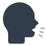 Emoji Speaking Head In Silhouette 🗣 image - Tossface style