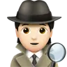 Detective: Light Skin Tone Emoji 🕵🏻 image - Apple style