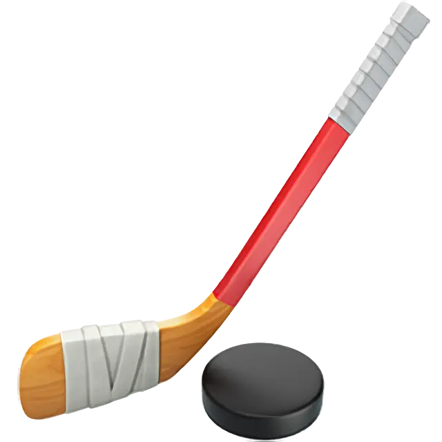 Eishockeyschläger und Puck