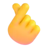 엄지와 중지를 교차한 손 Emoji 🫰 image - Microsoft 3D Fluent style