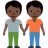 People Holding Hands: Dark Skin Tone