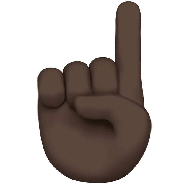 Index Pointing Up: Dark Skin Tone