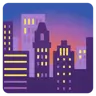 黄昏时的城市景观 Emoji 🌆 image - Google Noto Color style