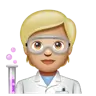 Scientist: Medium-Light Skin Tone Emoji 🧑🏼‍🔬 image - WhatsApp style
