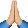 Folded Hands: Medium-Light Skin Tone Emoji 🙏🏼 image - Apple style