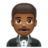 Man In Tuxedo: Medium-Dark Skin Tone Emoji 🤵🏾‍♂️ image - WhatsApp style