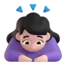 Woman Bowing: Light Skin Tone Emoji 🙇🏻‍♀️ image - Microsoft 3D Fluent style