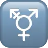 Emoji Maschio con ictus e segno maschile e femminile ⚧ image - Apple style