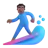 Man Surfing: Medium-Dark Skin Tone