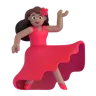 Woman Dancing: Medium Skin Tone Emoji 💃🏽 image - Microsoft 3D Fluent style