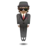 Person In Suit Levitating: Medium Skin Tone Emoji 🕴🏽 image - Google Noto Color style