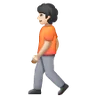Person Walking: Light Skin Tone Emoji 🚶🏻 image - Samsung style