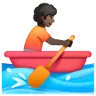 Person Rowing Boat: Dark Skin Tone Emoji 🚣🏿 image - Samsung style