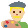 Man Artist: Medium-Light Skin Tone Emoji 👨🏼‍🎨 image - Twitter / X (Twemoji) style